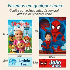 KIT DE ADESIVO E APLIQUE PARA CAIXA DE ACETATO - FAÇO QUALQUER TEMA