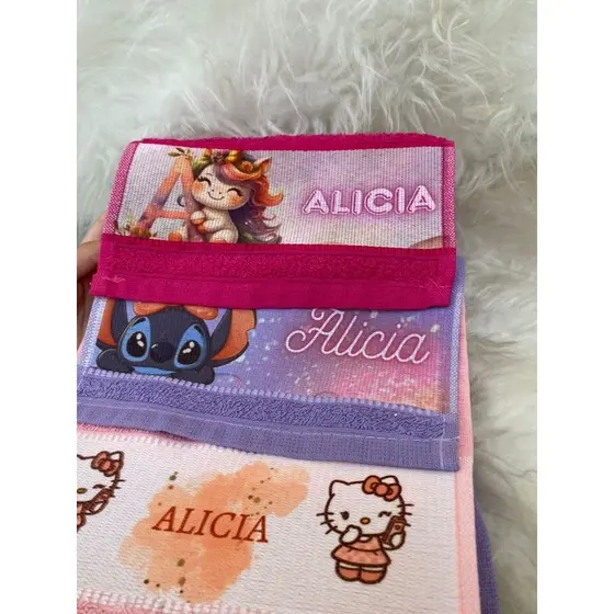 Toalhinha de Lavabo Personalizada com Nome | Infantil | Presente Escolar | Diversos Temas