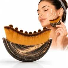 Escova Facial Drenagem Linfática Massageador Anti Inchaço Lifting Skincare Rosto Pele Gua Sha Glow