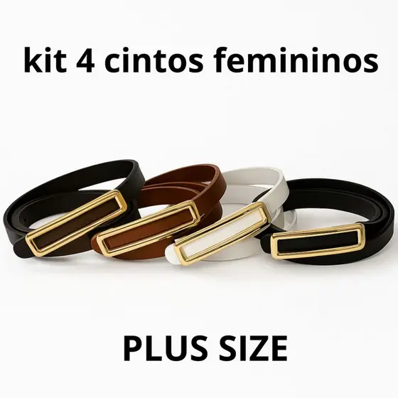 kit 4 cintos fino plus size cinto da moda