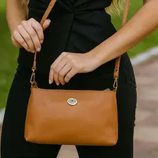 Bolsa Baguete de Couro Legítimo Feminina | Alça Transversal, Estilo Sofisticado