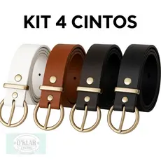 KIT 4 CINTOS FEMININO CINTO DA MODA