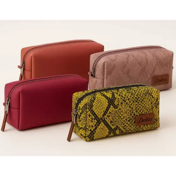 Necessaire Feminina Compacta para Maquiagem e Viagem