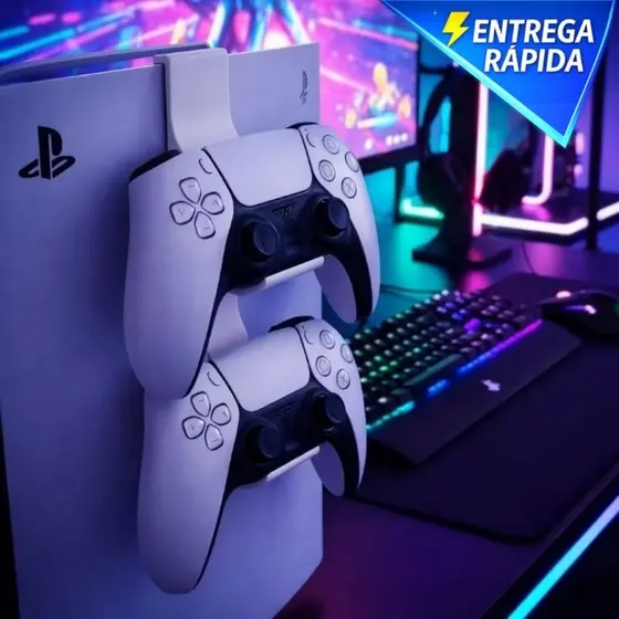 Suporte Gamer para Controle Playstation 5  Console Organizado Compacto PS5 Presente