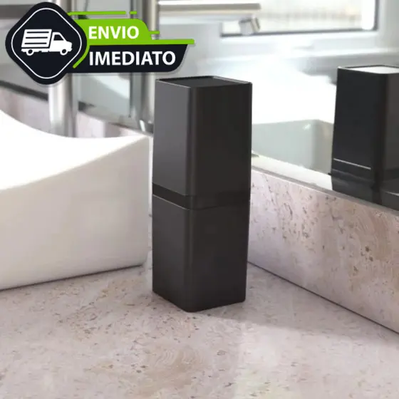 Porta Escova Dental De Pia Plástico Quadrado Com Tampa Smile