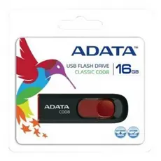 PENDRIVE ADATA CLASSIC C008 16GB PRETO/VERMELHO, AC008-16G-RKD