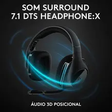 Headset Gamer Logitech G533 Wireless Preto - 981-000633