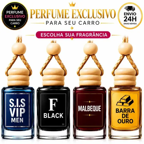 Cheirinho para Carro 10ml | Perfume Veicular Premium | Ideal Uber | Escolha sua Fragrância