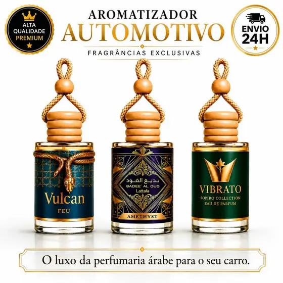 Cheirinho Para Carro Aromatizador Veicular Perfume Árabe Ideal Uber Fragrância Luxo