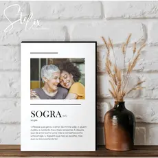 Quadro Personalizado Significado de Sogra Presente Para Sogra