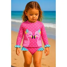 Blusa Proteção Solar UV+ Biquíni Infantil Menina Natação Praia Piscina