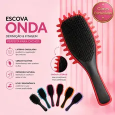 Escova Onda Finalizadora Beauty Flash Definição de Cachos e Finalização para Cabelo Cacheado Crespo