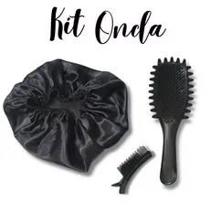 Kit Escova Onda Finalizadora Beauty Flash Definição de Cachos Finalização Cabelo Cacheado Crespo