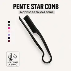 Pente Auxiliar de Prancha e Chapinha Star Comb Beauty Flash Para Cabelereiras Salão