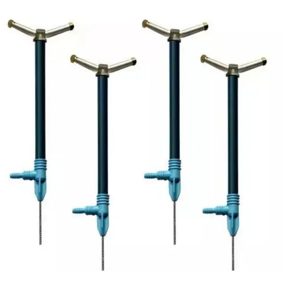 kit 4 aspersor de irrigação para horta jardim 25cm alumínio