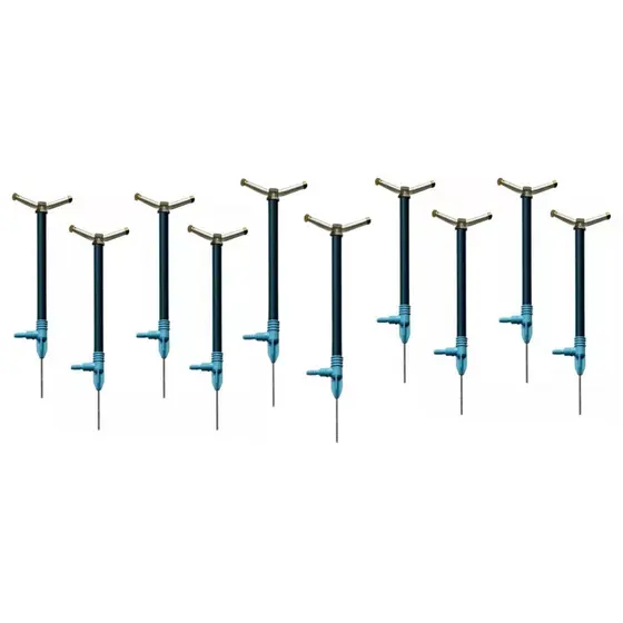 kit 10 aspersor de irrigação horta jardim 25cm alumínio