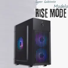 🔥 Gabinete Rise Mode X1 Black Gamer 💻🖤 3 Fans RGB Inclusos 🌈 Alta Performance ⚡ Fan Traseira 🔧💨