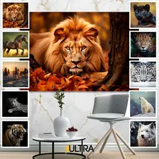 Quadro Decorativo Grande de Animais p/ Sala 90x60cm