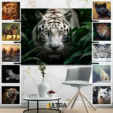 Quadro Decorativo Grande de Animais 90x60cm p/ Quarto