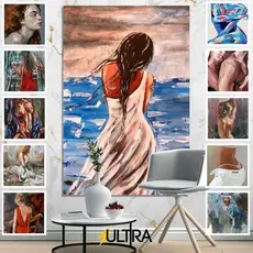 Quadro 90x60 Decorativo Grande Art Deco Exótica
