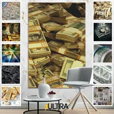 Quadro 90x60cm Decorativo p/ Sala Dólar Aesthetic