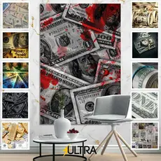 Quadro Decorativo Grande 90x60cm Dólar Aesthetic