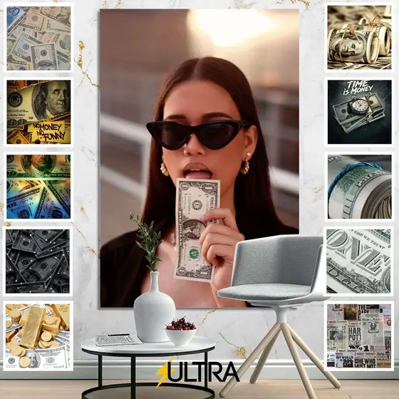 Quadro Decorativo Dólar Aesthetic 90x60