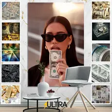 Quadro Decorativo Dólar Aesthetic 90x60