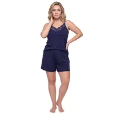 Conjunto Pijama Plus Size Suede Regata Renda Shorts Sem Bojo Feminino Leve Macio Conforto Resistente