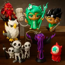 Chaveiro RPG Personagem Fantasia – Acessório Geek Colecionável | Presente para Fãs de Jogos e Animes