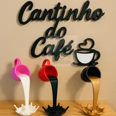 Xícara Flutuante Café (GRANDE) Decorativo varios tamanhos