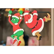 Decoração Enfeite De Natal Grinch ou Papai Noel Pendurado Decoração de Natal