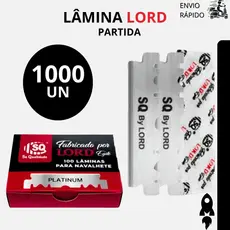 Lâminas de Navalha Lord Platinum Partidas ao Meio 300 a 1000 Unidades Prontas Para Uso