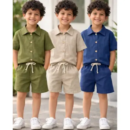 Conjunto Infantil Mauricinho linho de menino 2 a 8 anos