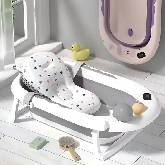 Kit Banheira Para Bebê + Almofada - Termômetro Banho Infantil 100% Original Tibaby