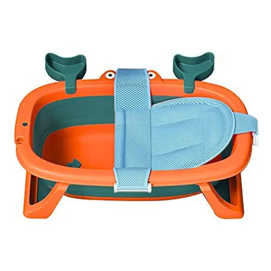 Banheira De Bebê Dobrável Compacta Com Rede De Segurança