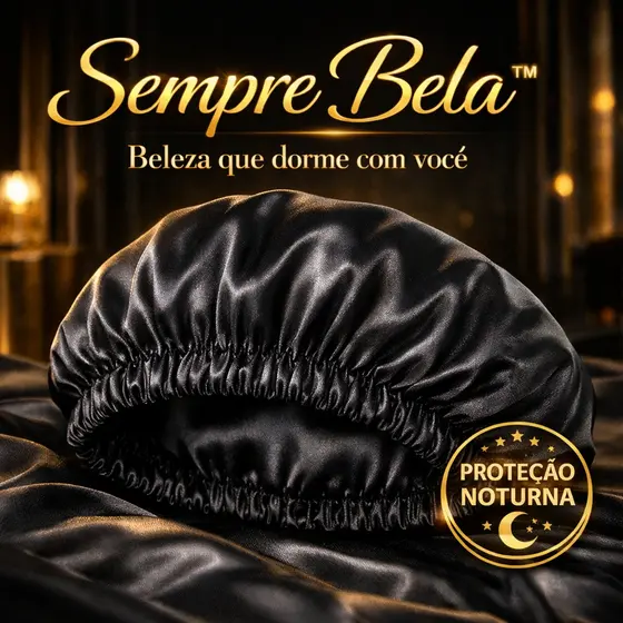 Touca de Cetim Simples Anti Frizz Umectação Noturna
