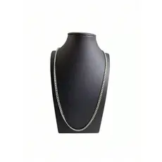 Corrente Prata Cordão Grumet - Luxo Premium Sofisticado + Embalagem Top