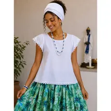 Bata feminina Branca/ Preto Umbanda #candomblé
