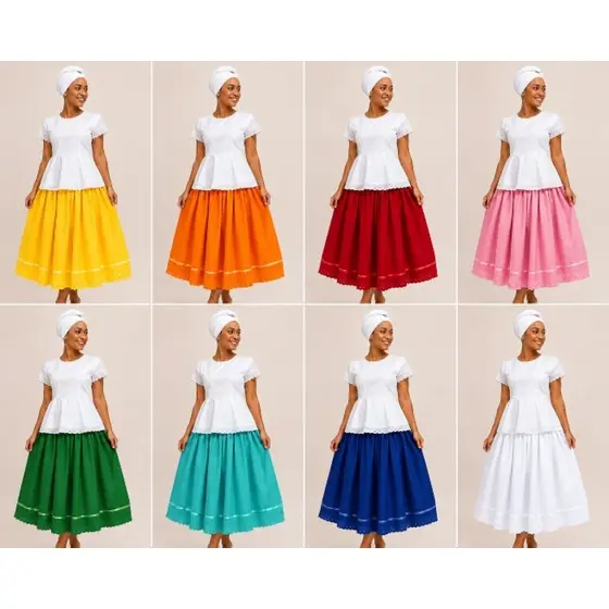 Saia de Santo /Cores diversas/ Umbanda Candomblé Orixás afro religiosa