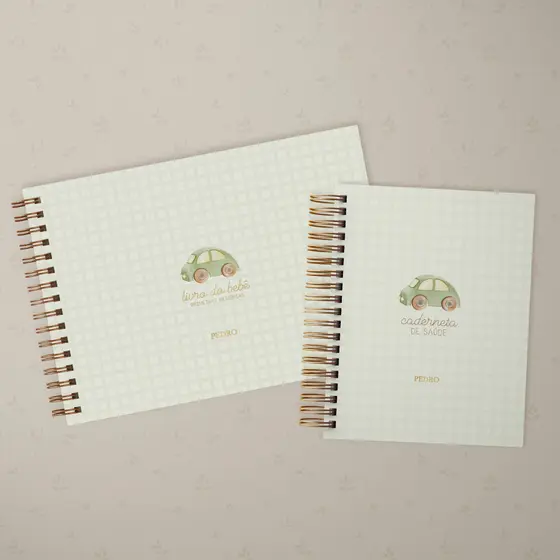 Kit do Bebê Personalizado Menino - Carrinho Retrô