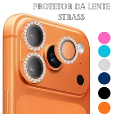 Película Protetor Da Câmera Luxo Brilho Strass Para iPhone 17 Pro