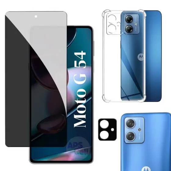 Película Privacidade Fosca Para Moto G54 - Câmera 3D - Capa Capinha