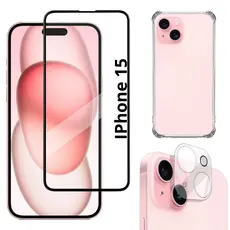 Película 9D Cerâmica Para iPhone 15 - Câmera 3D - Capinha