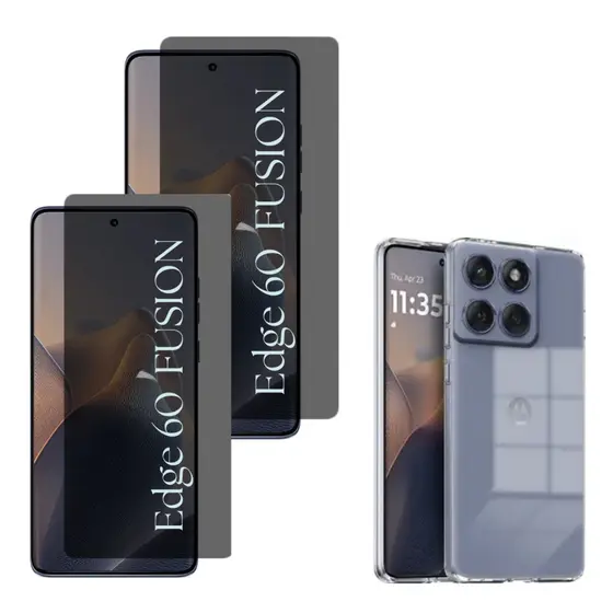 2 Película PREMIUM Privacidade Fosca Para Edge 60 Fusion - Capa