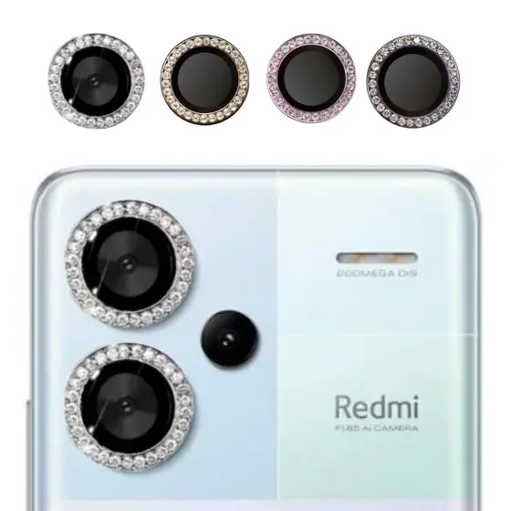 Película da Câmera Strass Diamante para Redmi Note 13 Pro Plus