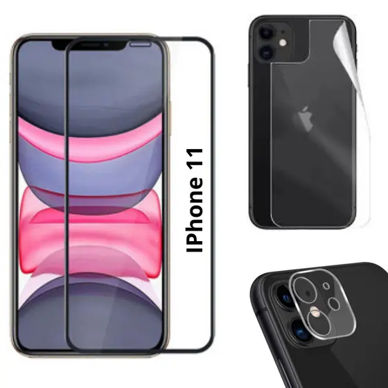 Película Cerâmica Para iPhone 11 - Película Traseira 9D - Câmera 3D
