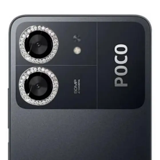 Película Strass Prata para Câmera Xiaomi Poco C65
