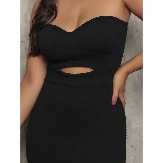 Vestido curto Tubinho Tomara que Caia colado Recorte Com Bojo Balada bubble Verão paty balada Gringa