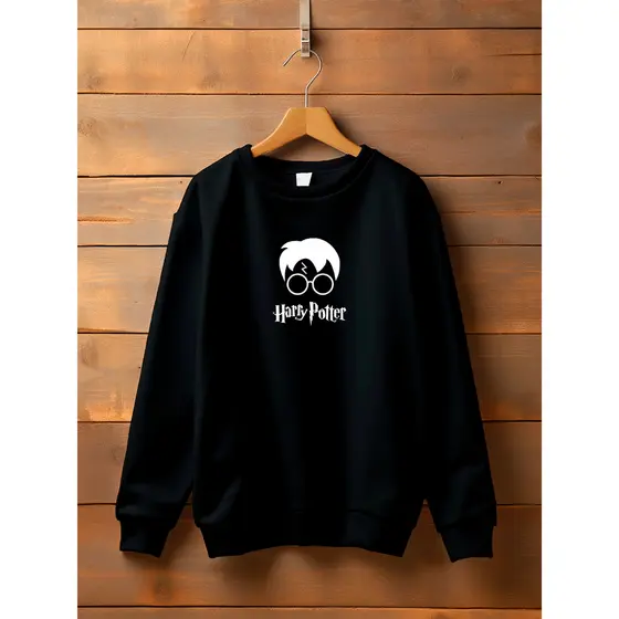Moletom Estampado Blusa De Frio Flanelada Sem Capuz Harry Potter Moletom Unissex Feminino Masculino